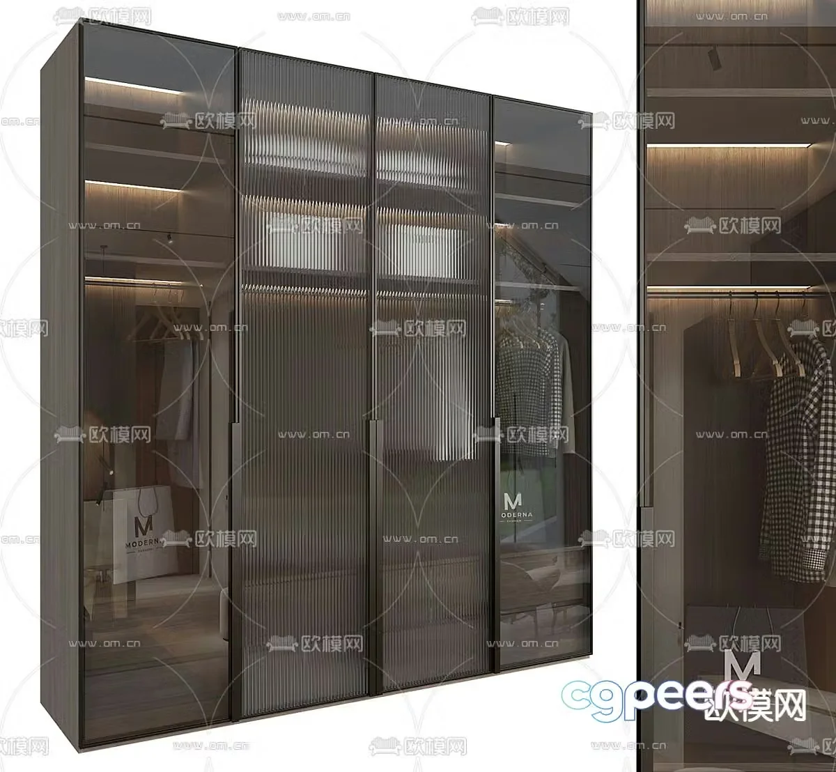 Modern wardrobe 3d model
