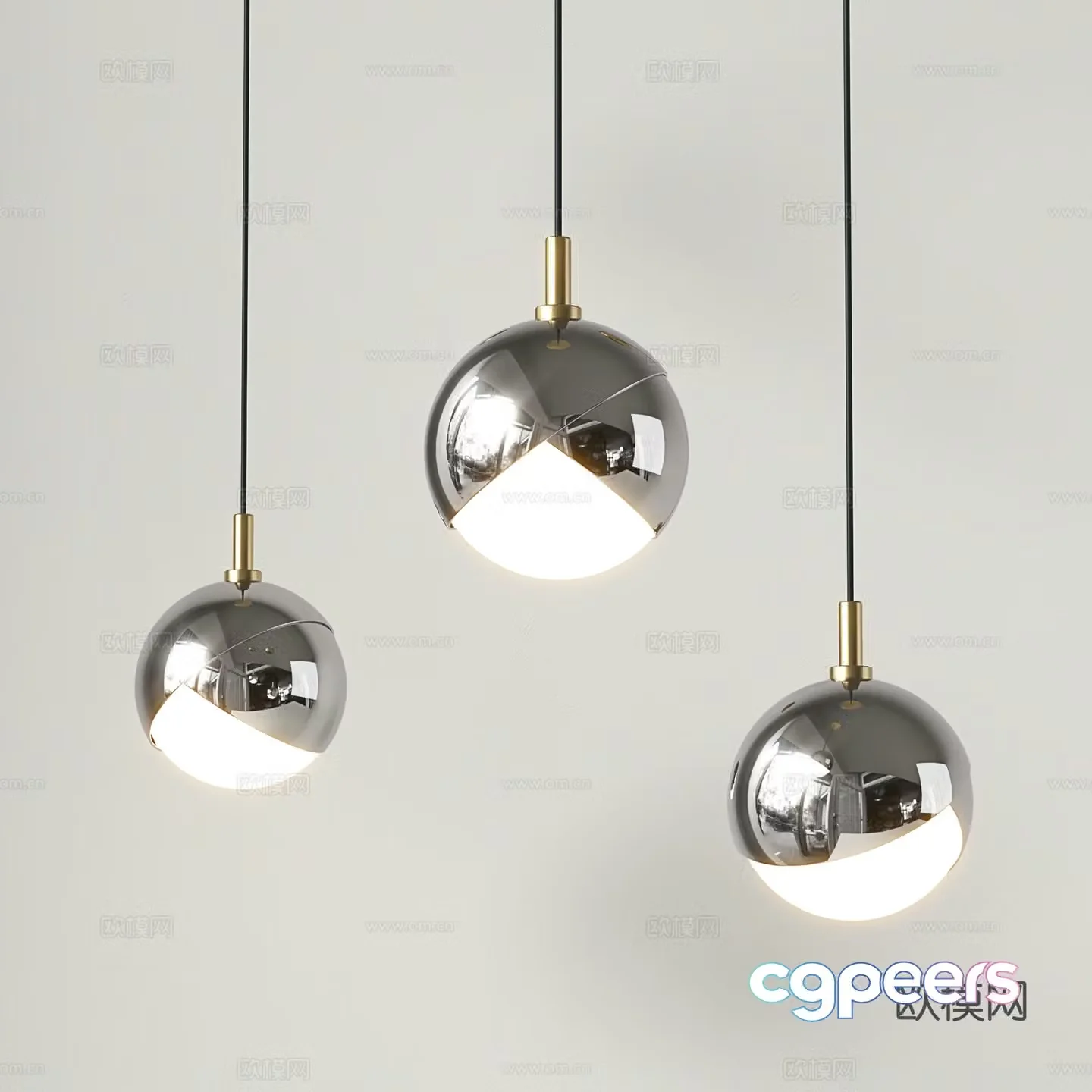 Modern chandelier bedside chandelier dining room chandelier 3d model