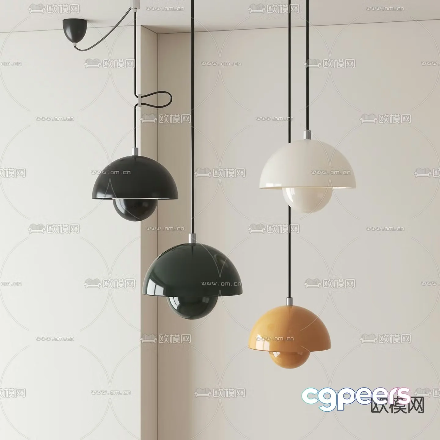 Simple chandelier 3d model