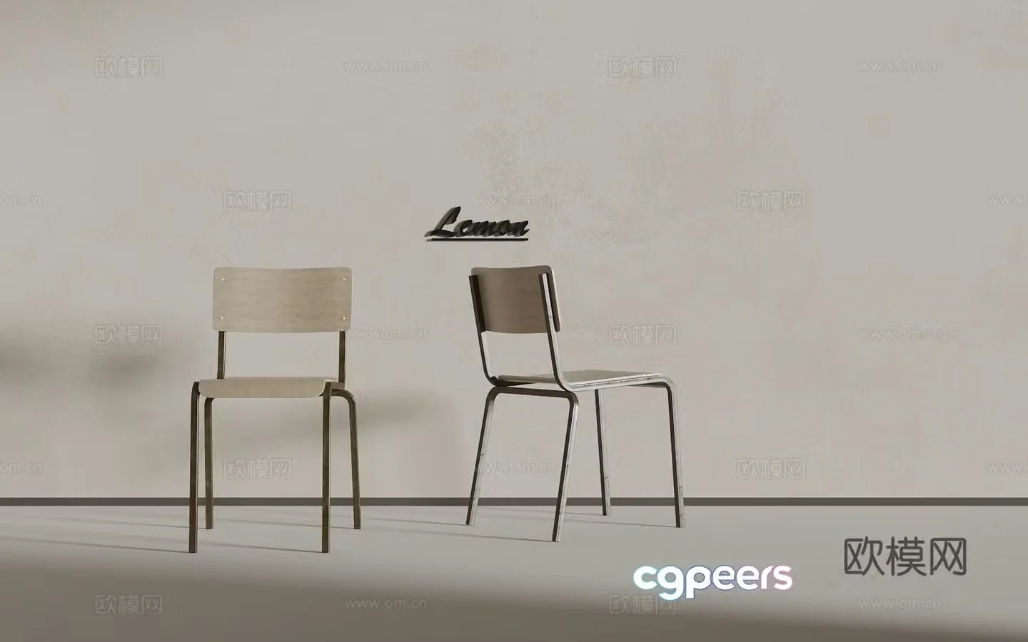 Wooden seat 3d model