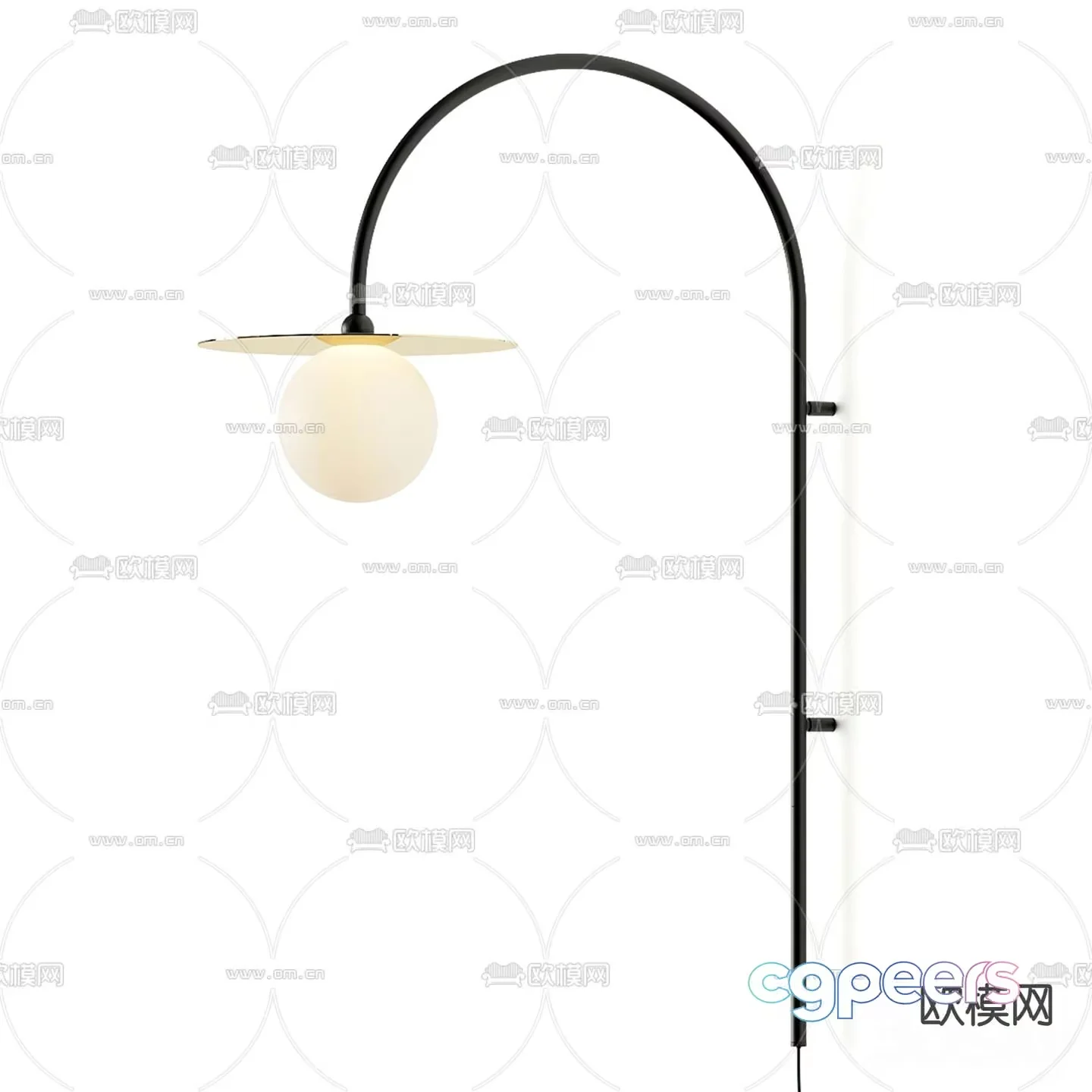 Gold Light Fixture 3D Model – 19542 – VRAY Render