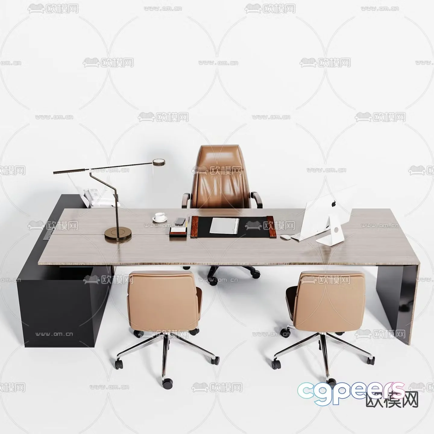 Desk desk desk boss desk 3d model