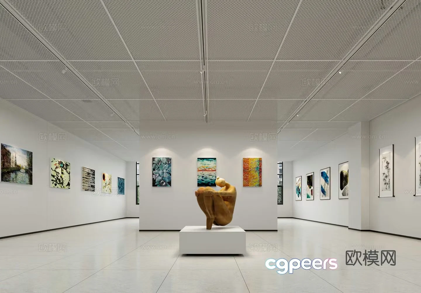 Modern Craftsman Culture Center Craftsman Spiritual Culture Center Exhibition Hall Cultural Exhibition Hall Museum Culture 3D Model