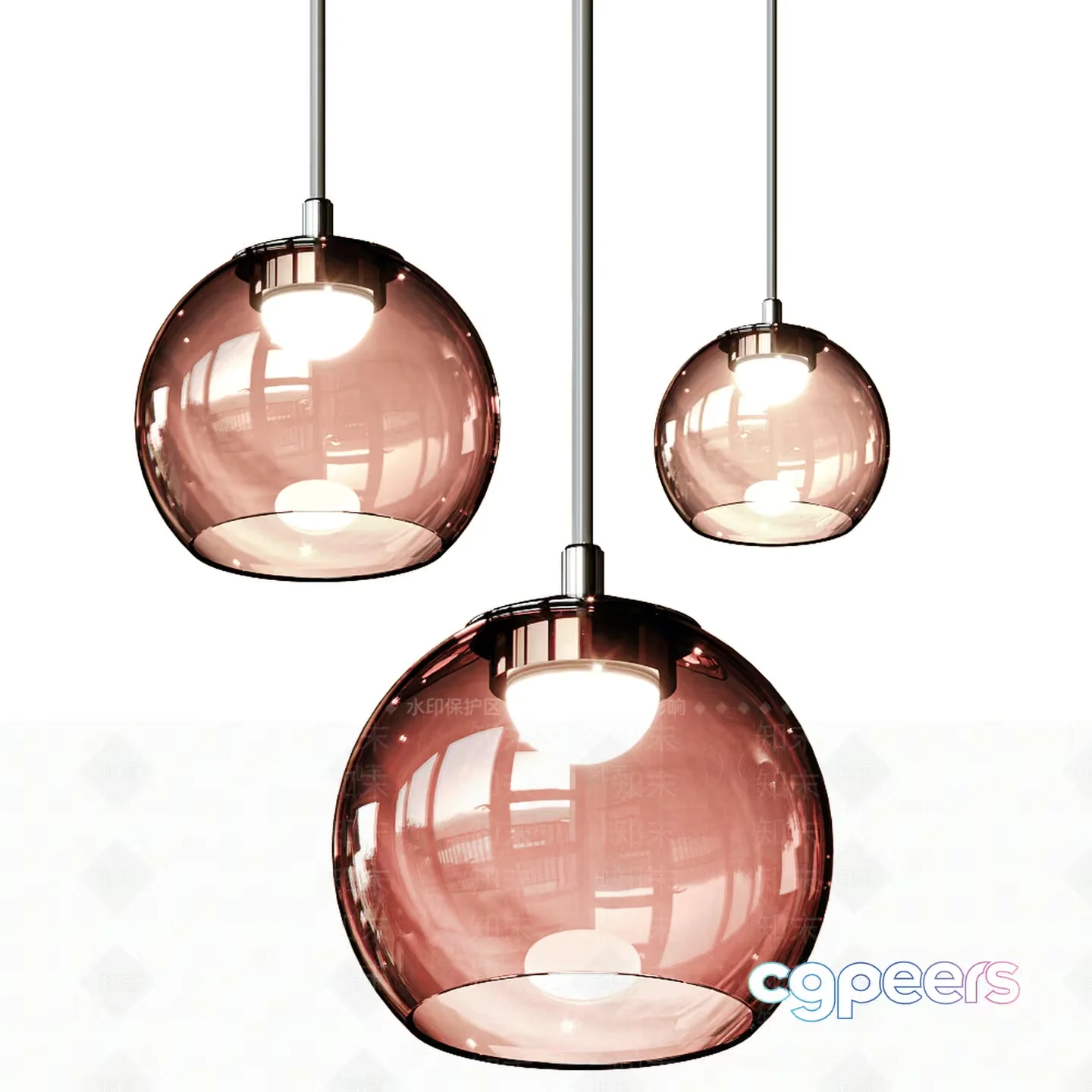 Gold Light Fixtures 3D Model – 21122 – VRAY Render