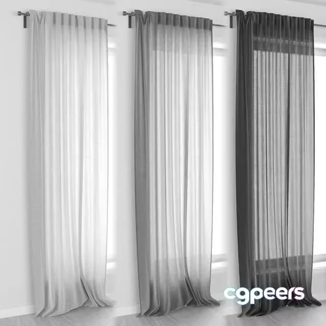 3ds Max Free – IKEA AINA Curtains