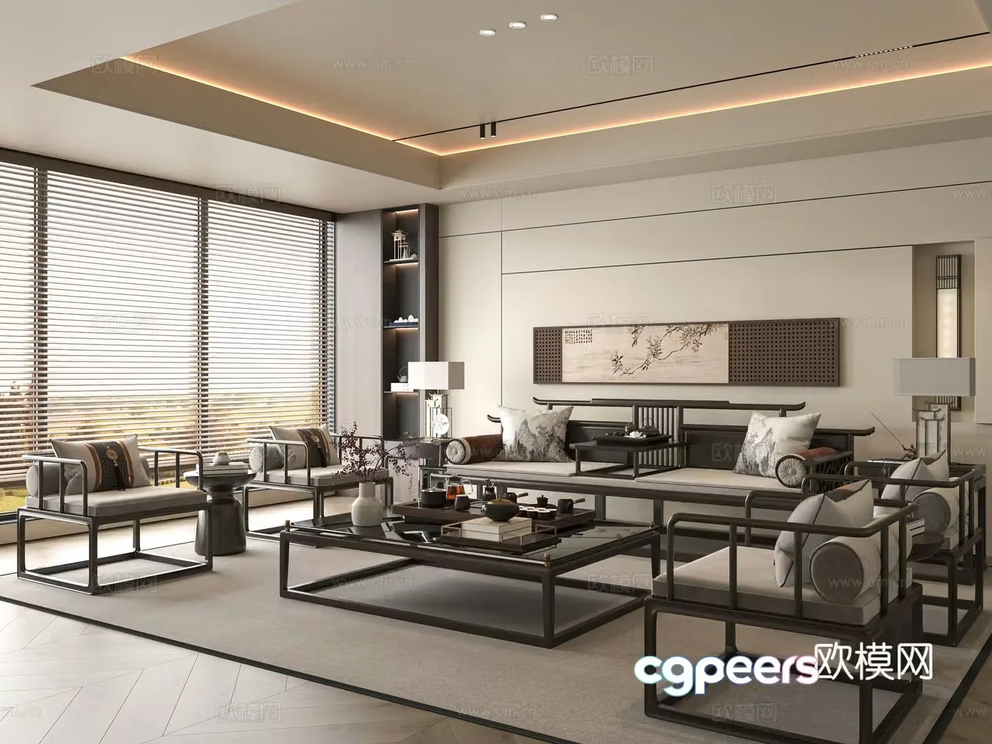 New Chinese living room 3D model