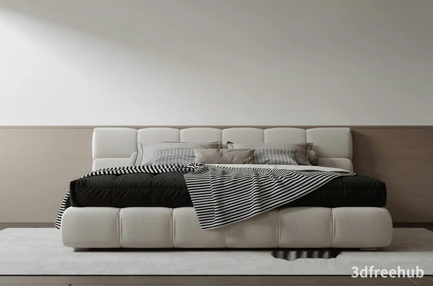 Modern Bed Frame 3D Model – 23276 – VRAY Render