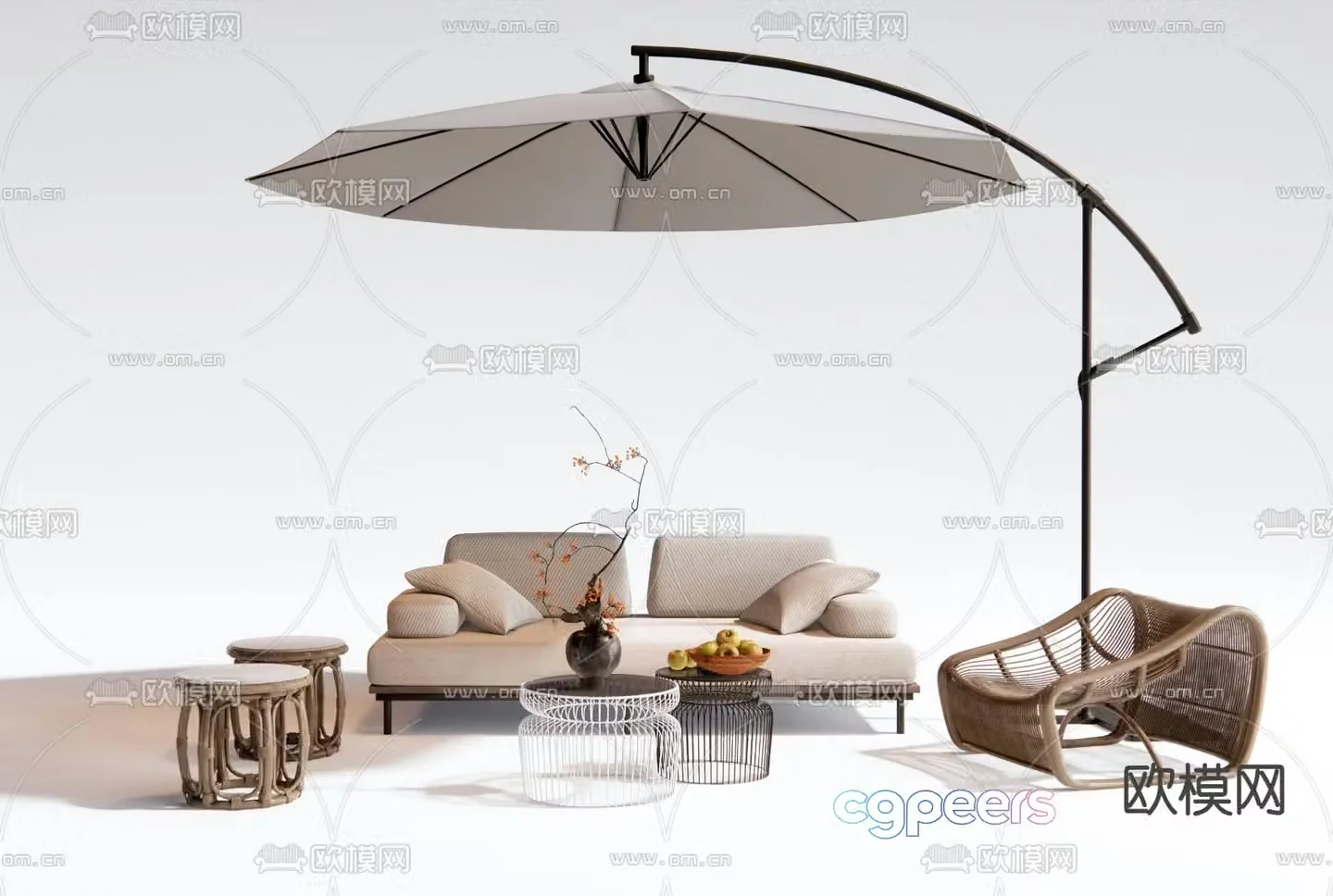Modern outdoor sofa 3d model