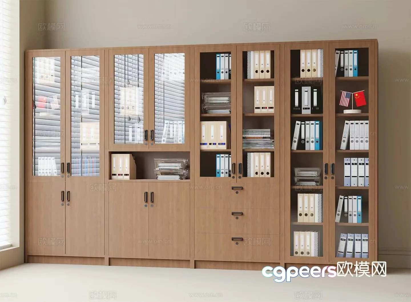 Modern filing cabinet information cabinet filing cabinet 3d model