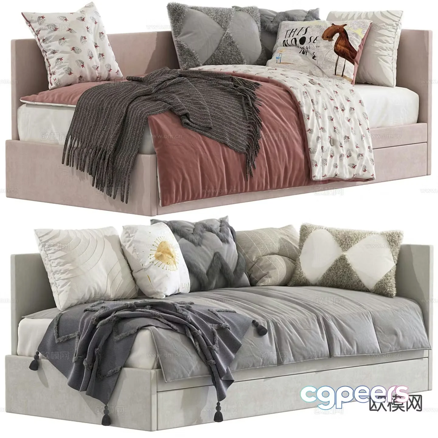 Modern sofa bed 3d model