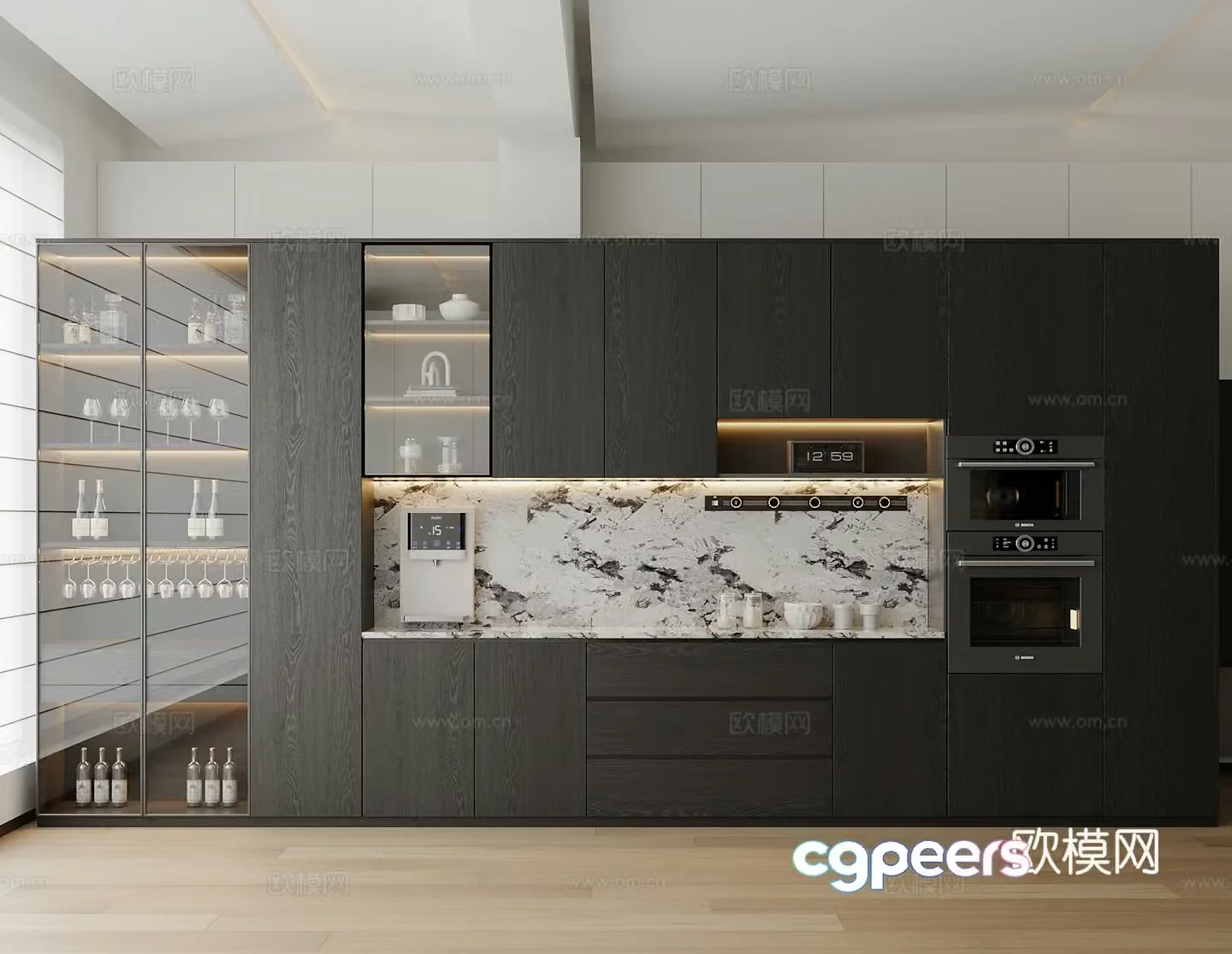 Modern Italian wine cabinet 3D model