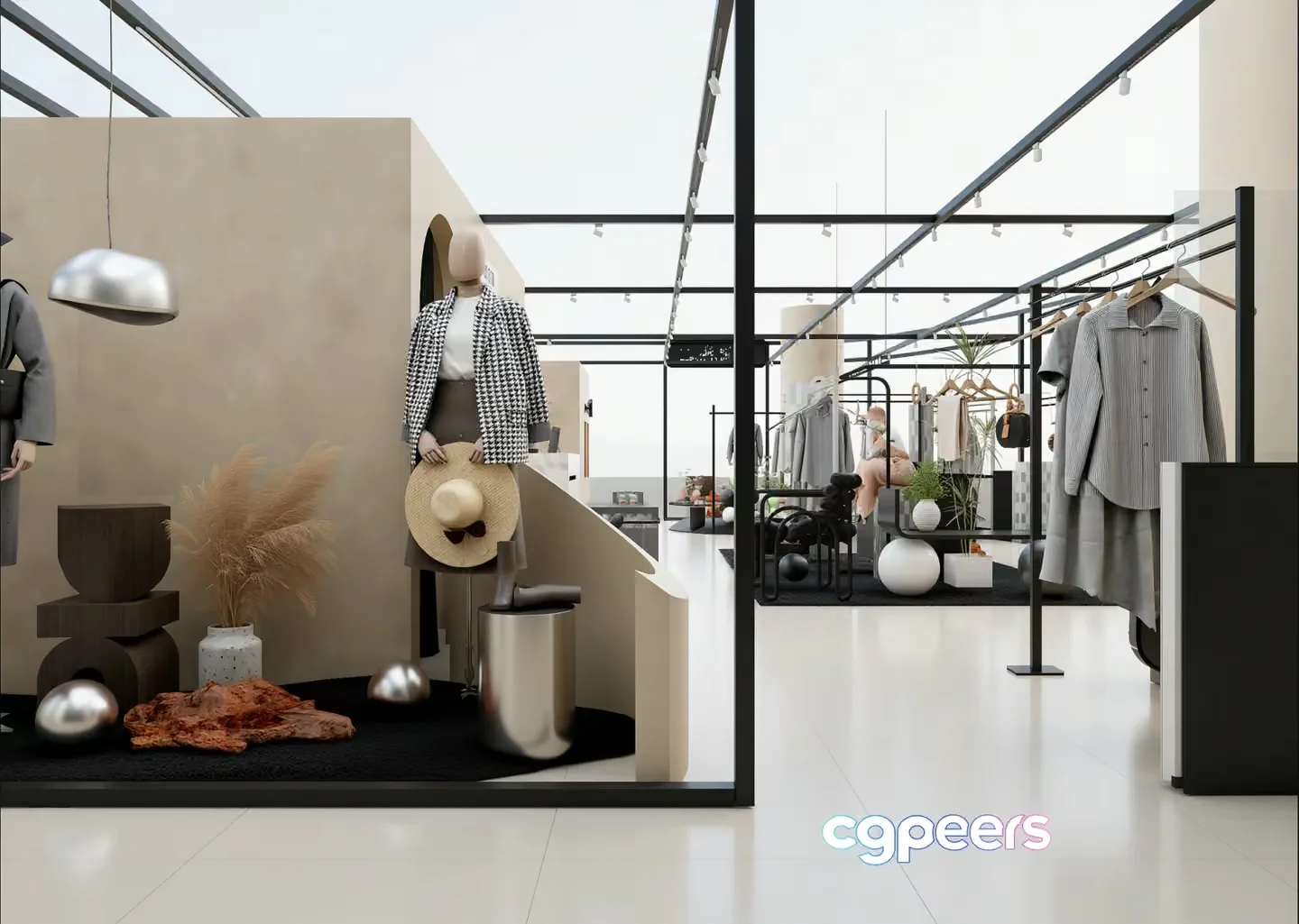 Modern Clothing Store 3D Model – 9557 – VRAY Render