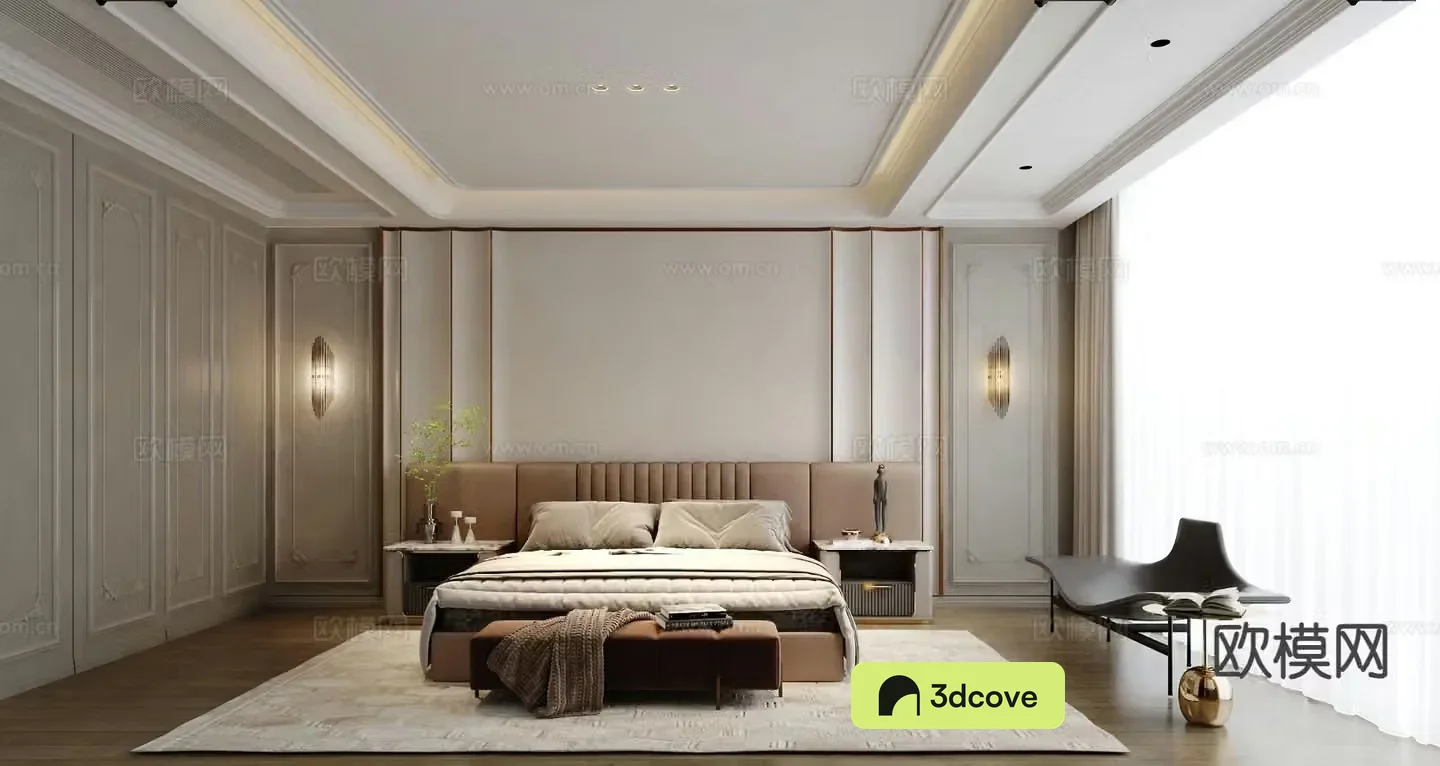 Modern master bedroom