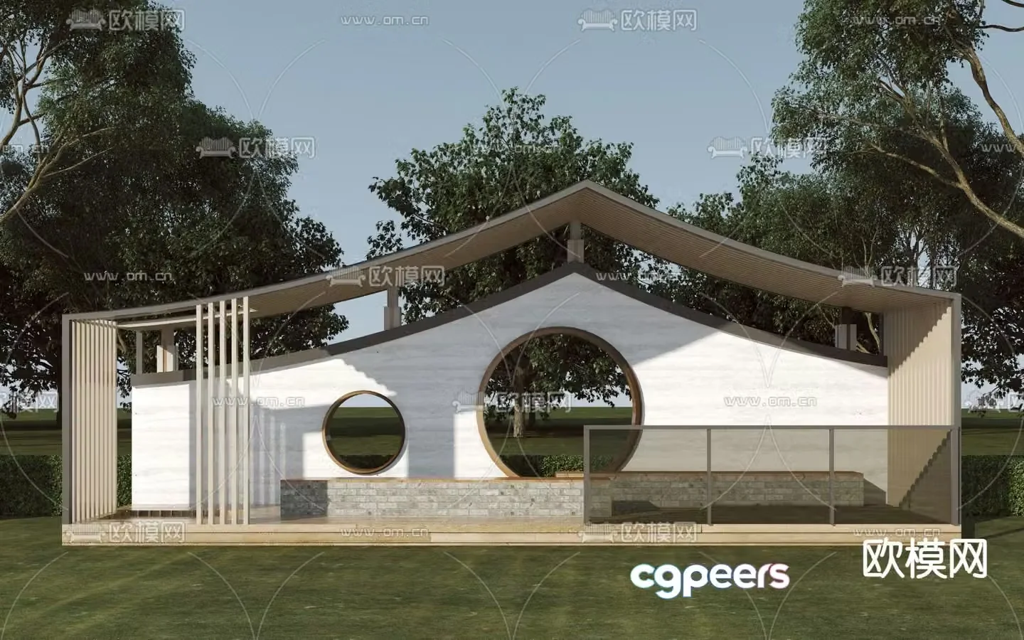New Chinese style pavilion leisure pavilion 3D model