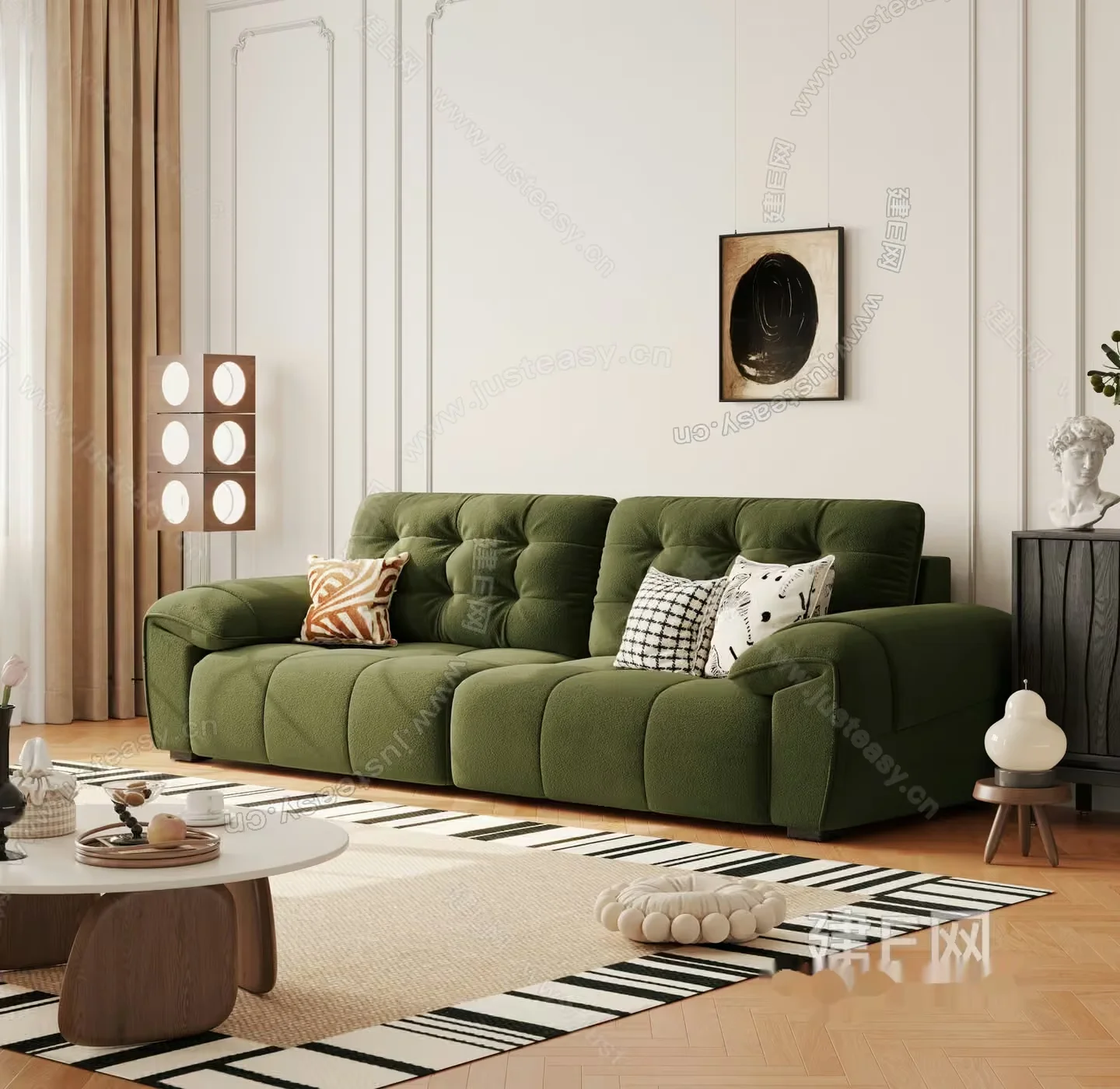 Modern Living Room 3D Model – 3630 – CORONA Render