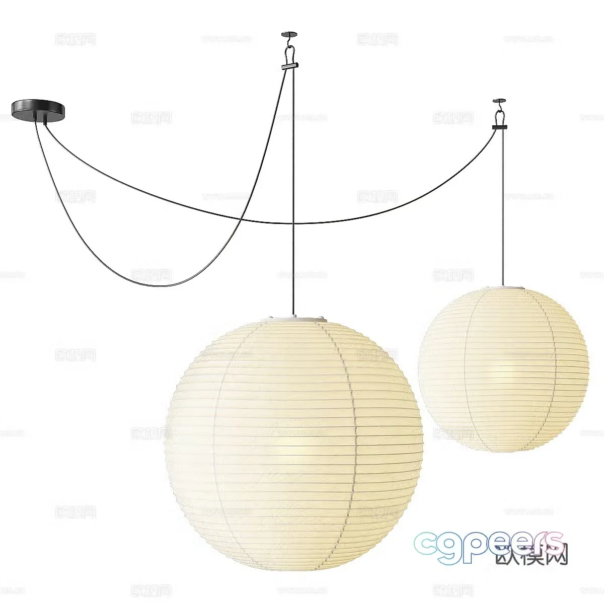 Paper chandelier Restaurant chandelier Cream chandelier Bar chandelier B&B chandelier Hotel chandelier 3D model