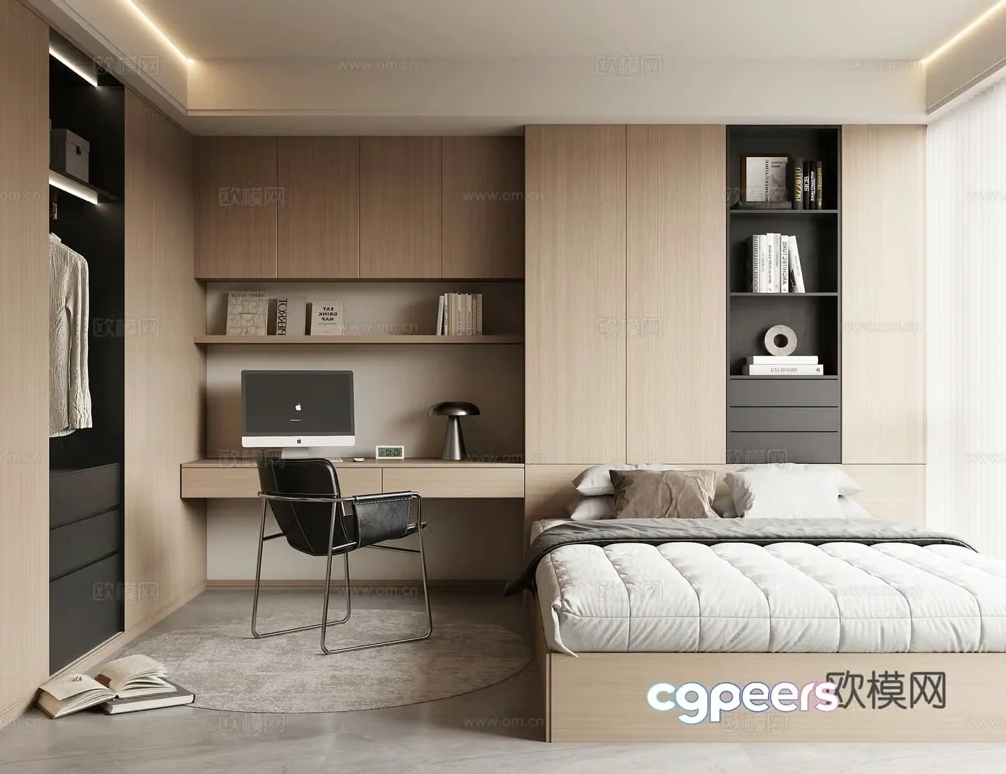 Modern tatami bedroom 3d model