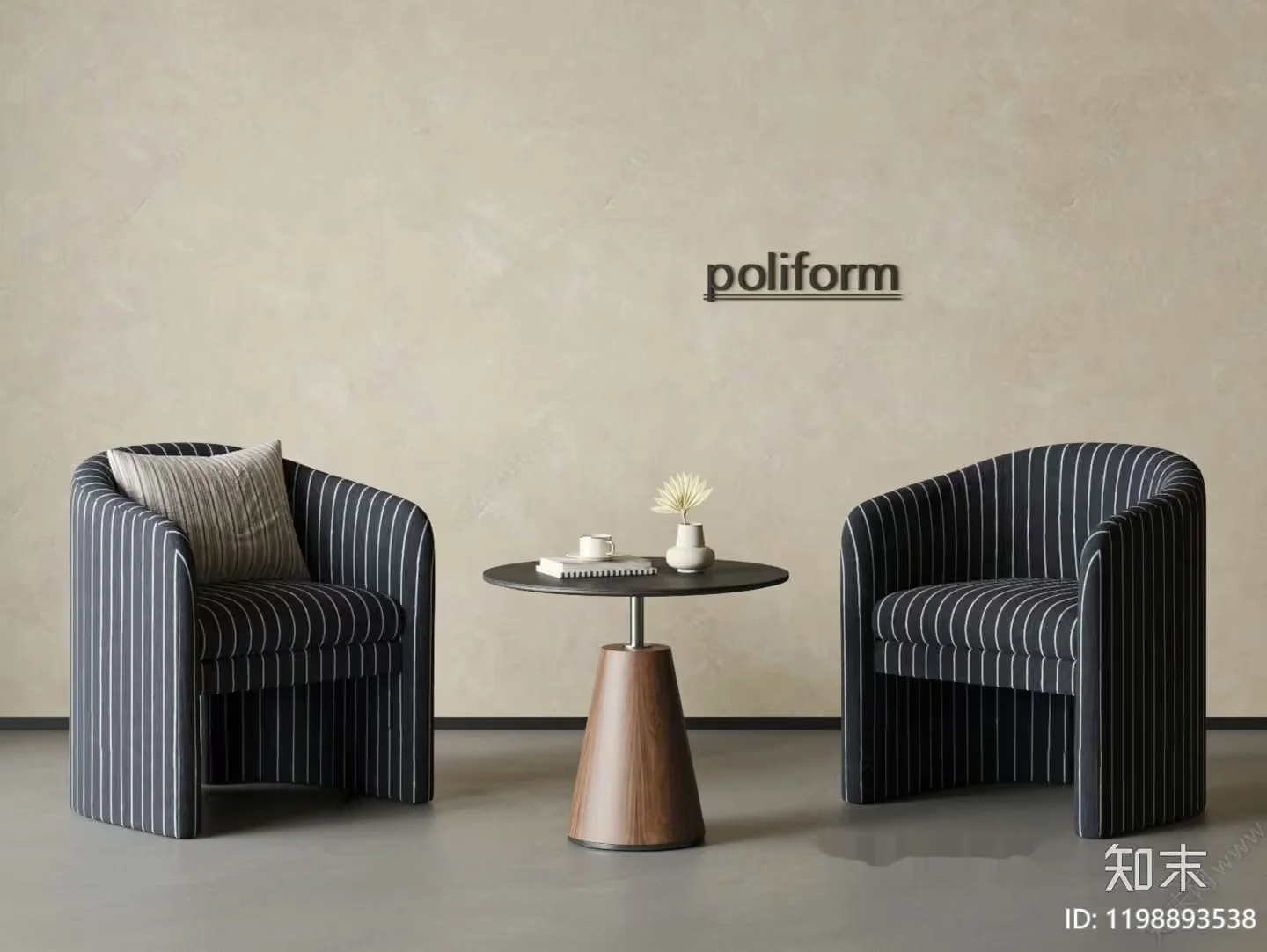 Modern Striped Chairs 3D Model – 13925 – VRAY Render