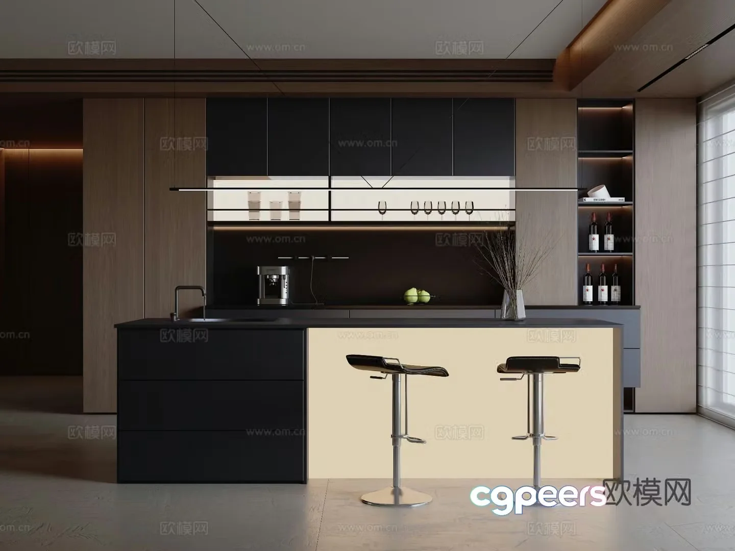 Italian bar 3D model