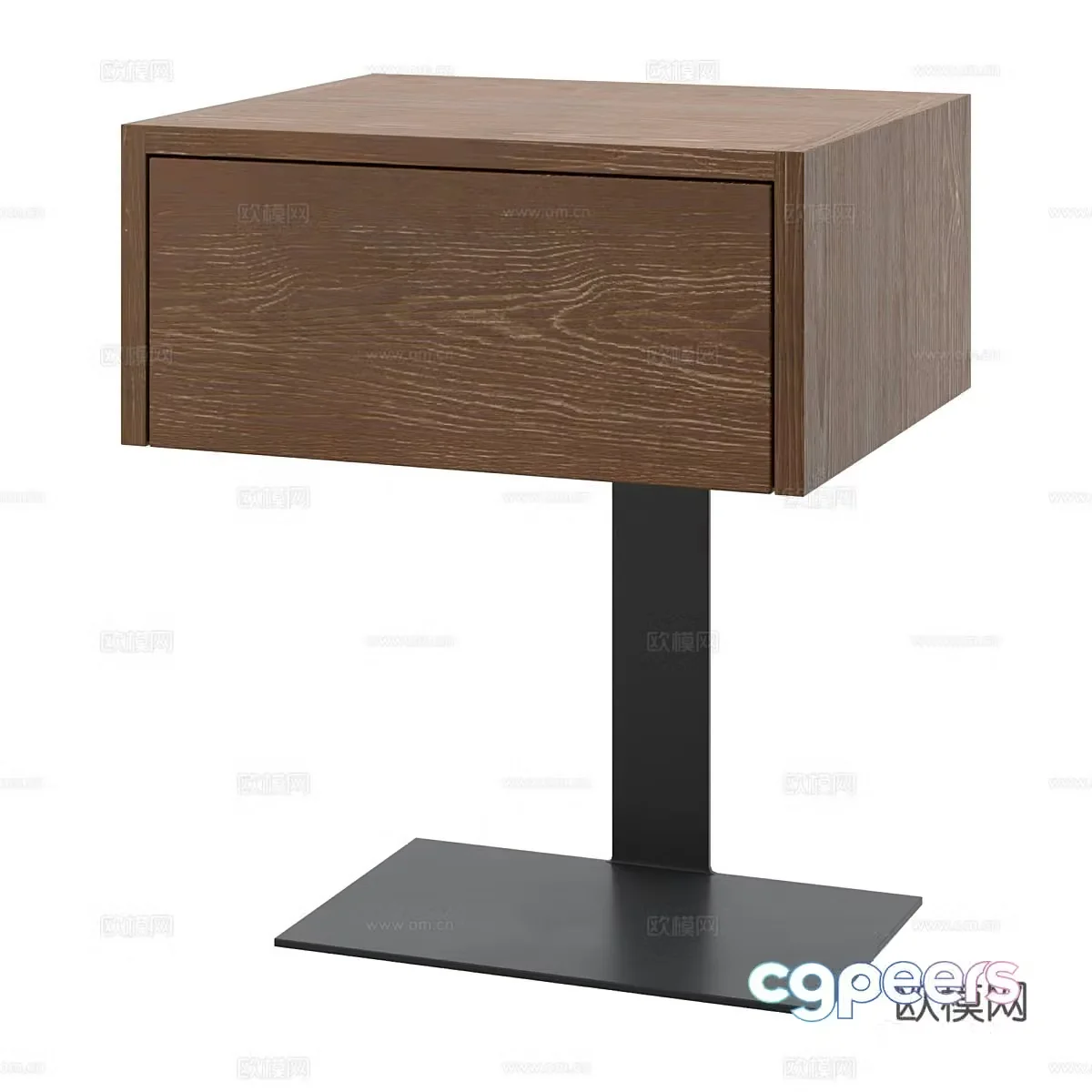 Nordic simple bedside table 3d model