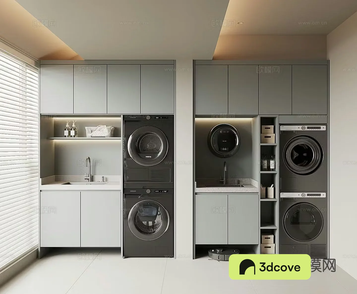 Modern washing machine cabinet