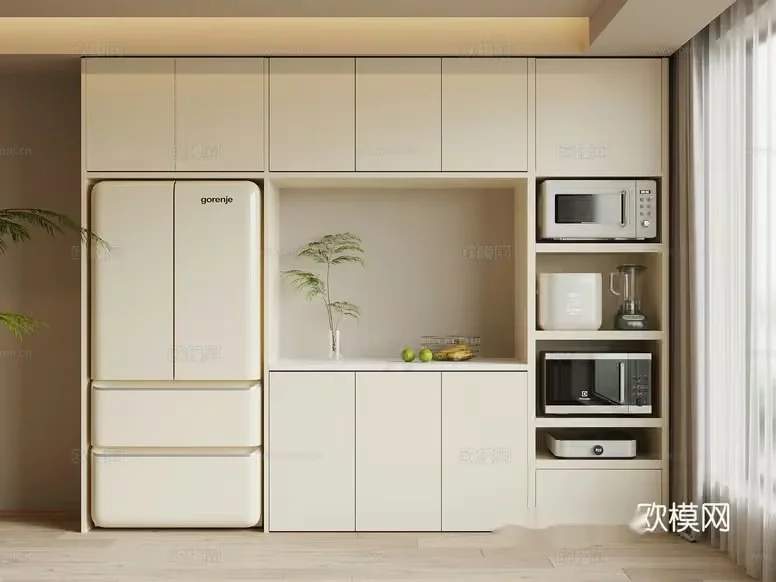 Modern Kitchen Design 3D Model – 21713 – VRAY Render
