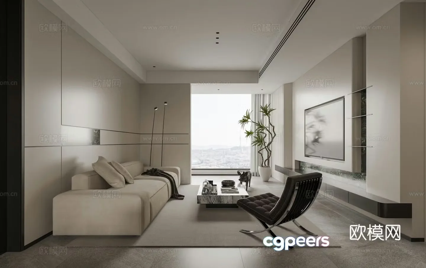 Modern living room 3d model