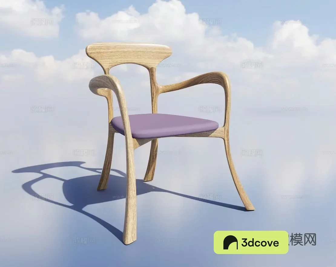 New Chinese style armchair dining chair solid wood chair