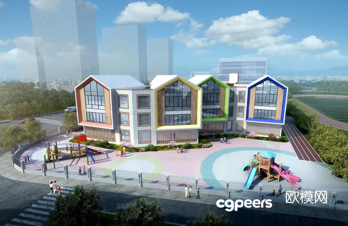Kindergarten appearance 3D model