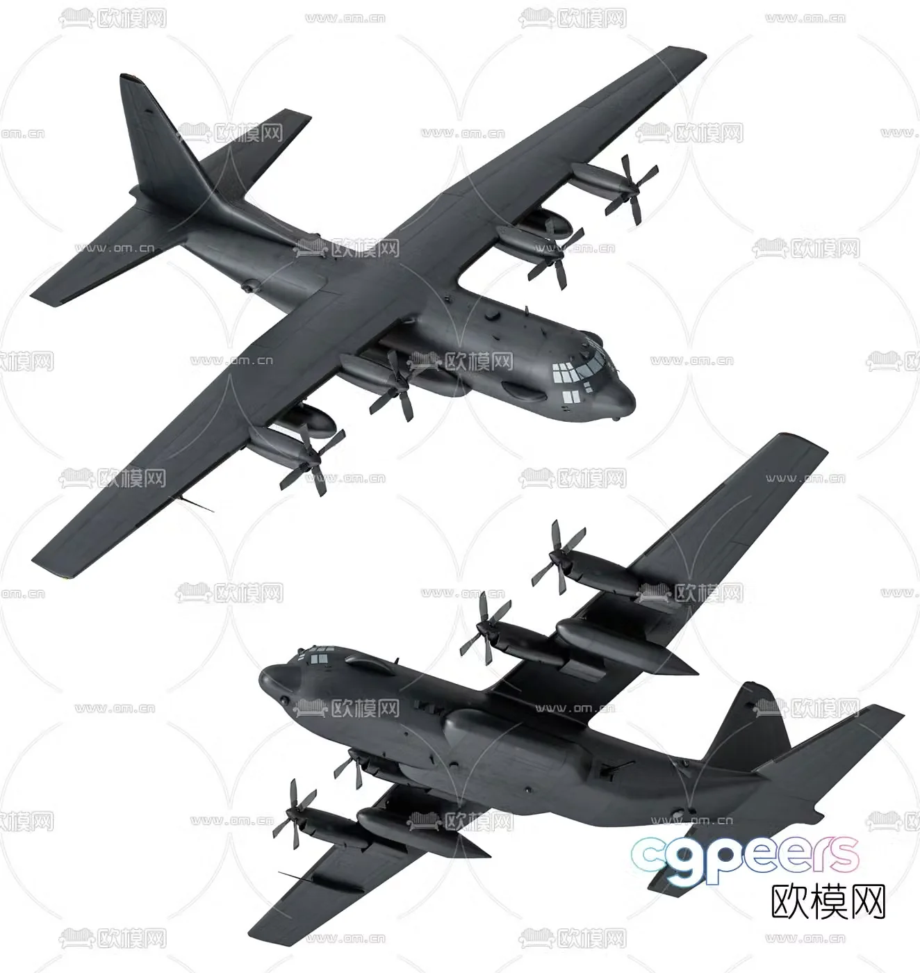 Modern transport aircraft model airplane toy 3d model