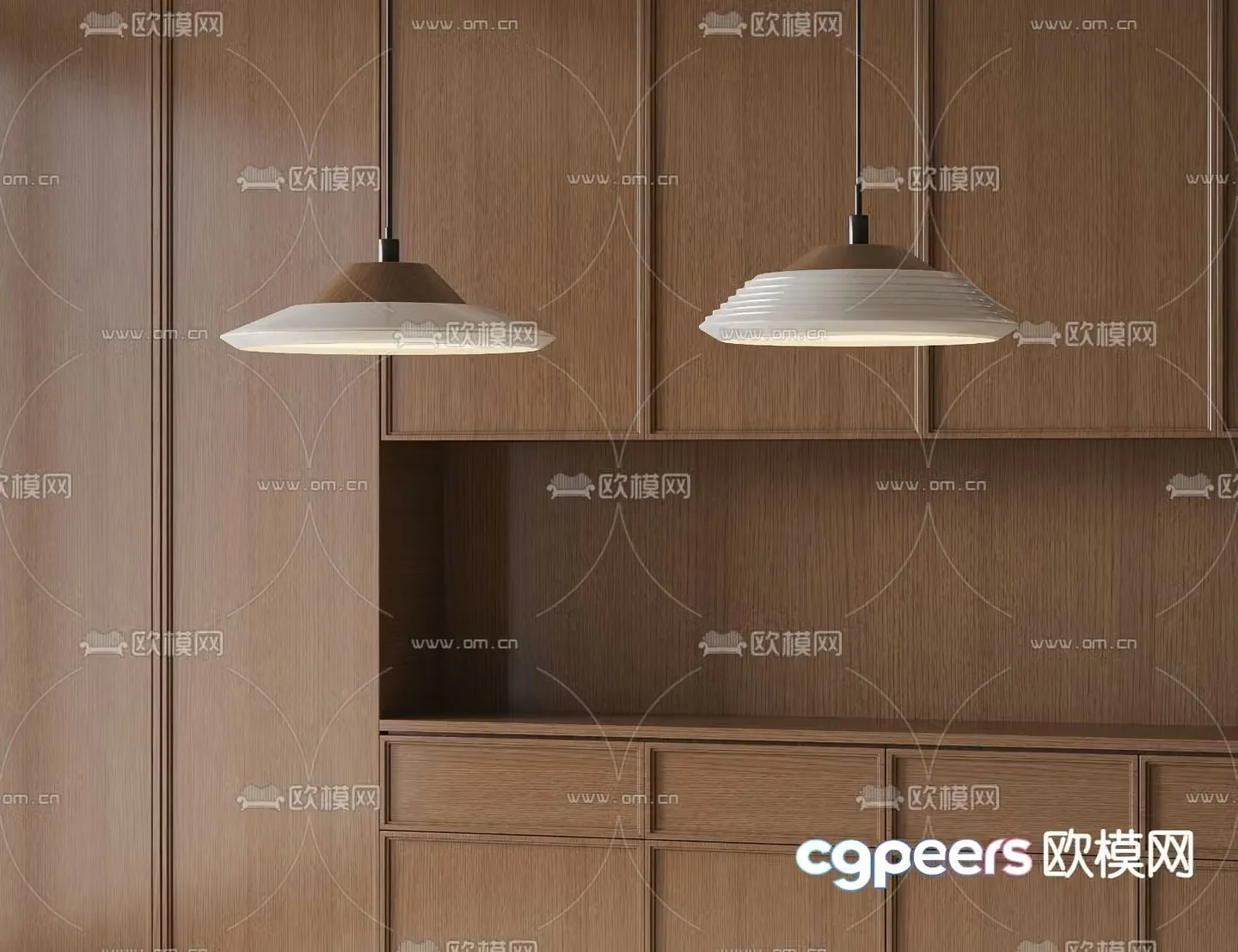 Simple chandelier restaurant chandelier 3d model