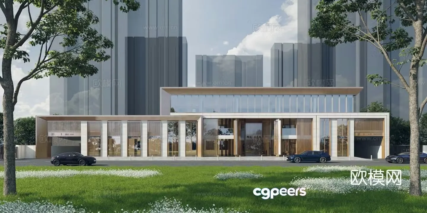 Modern sales office 3D model