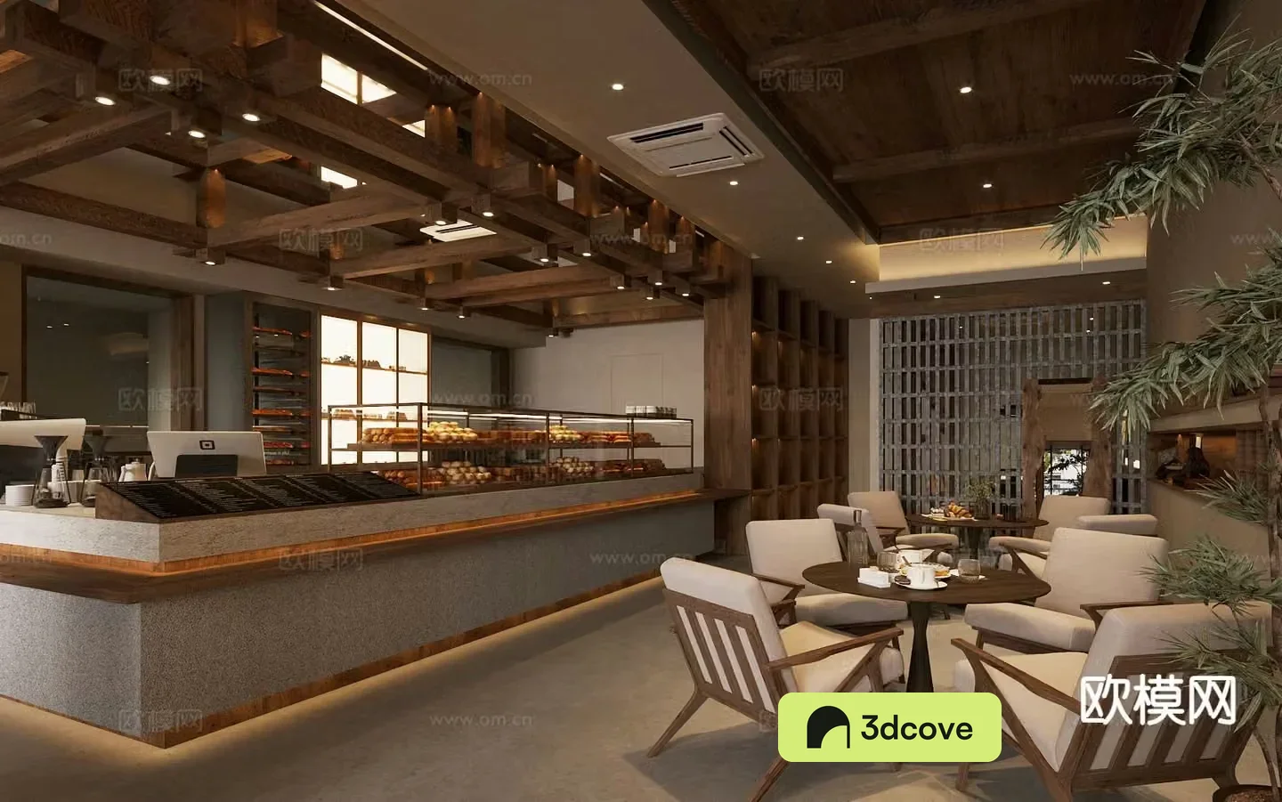 Wasabi Cafe Milk Tea Shop 3D Model