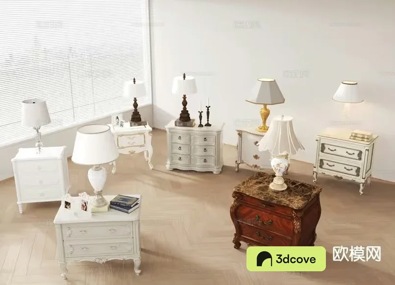 Cozy Bedroom With Nightstands And Lamps