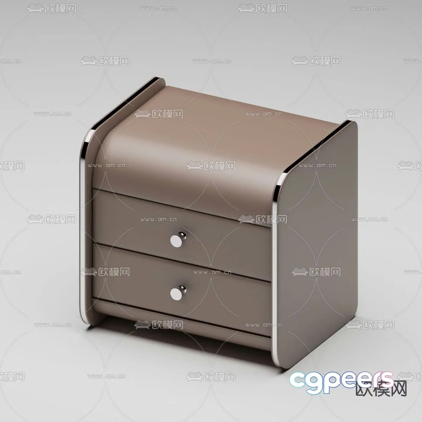 Light luxury bedside table 3D model