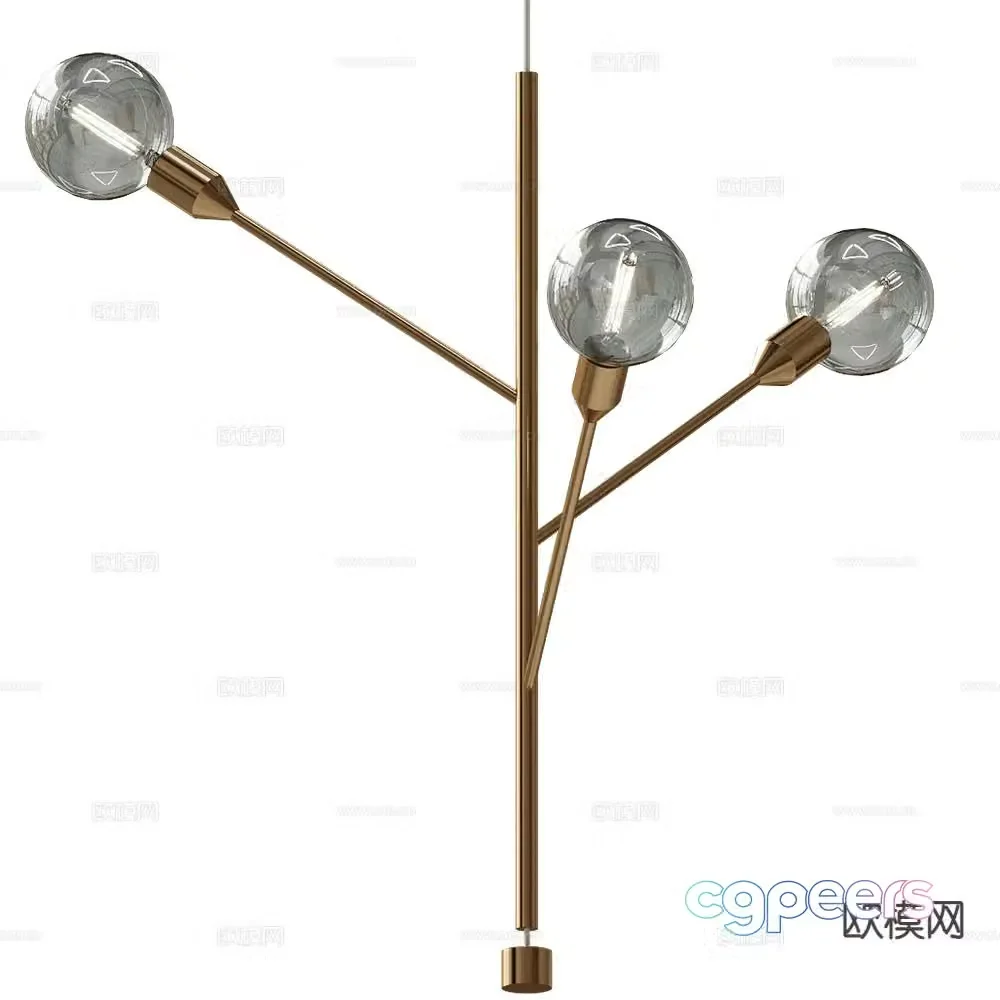 MODO glass chandelier 3d model