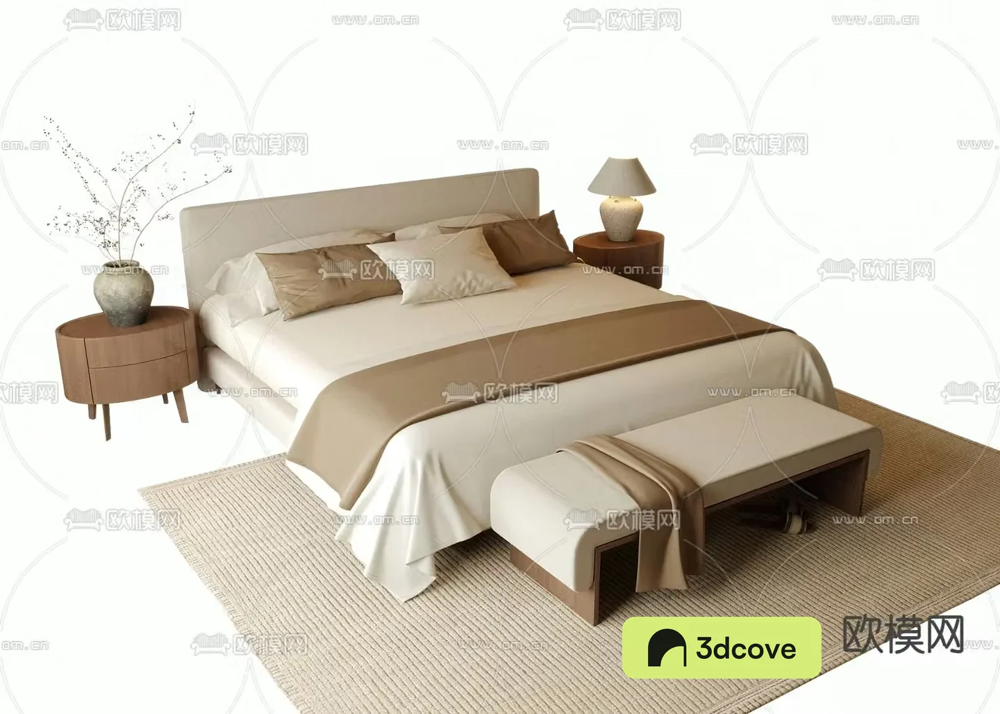 Wabi-sabi double bed