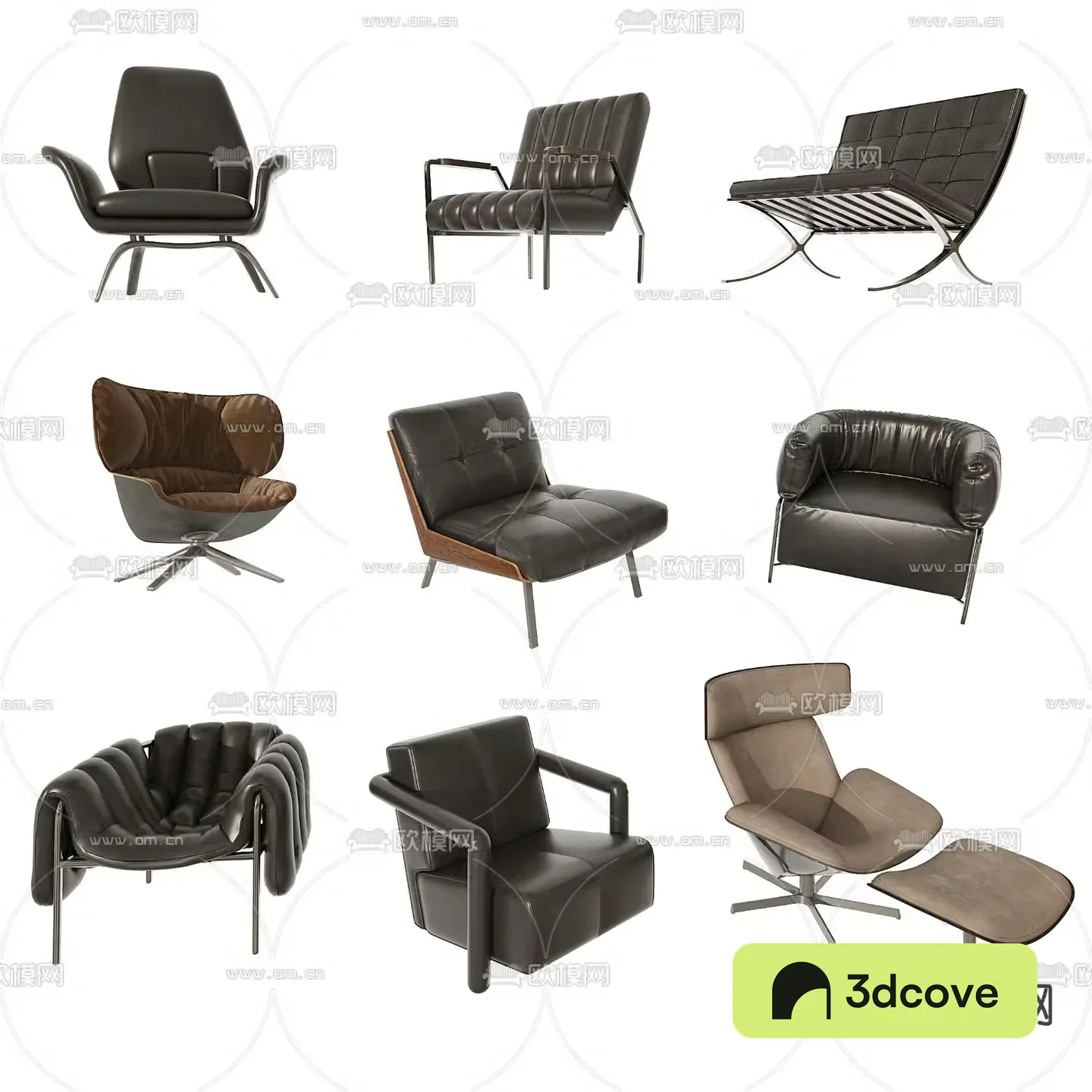 Leather chair lounge chair
