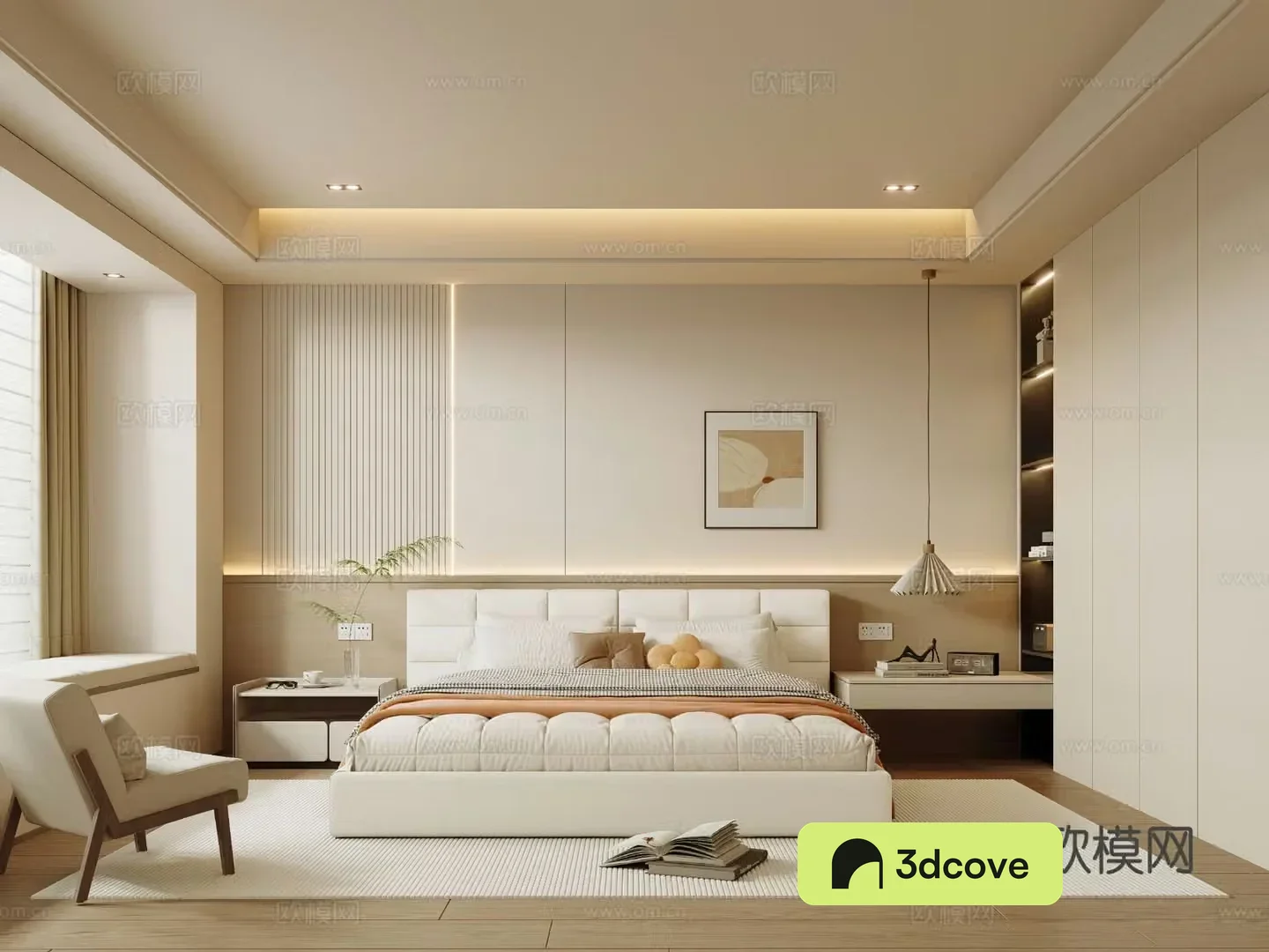 Modern home bedroom master bedroom bay window bedroom