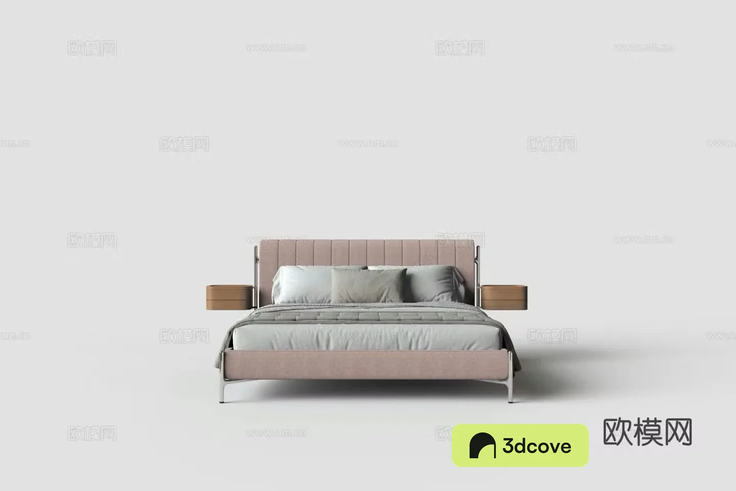 Modern fabric double bed