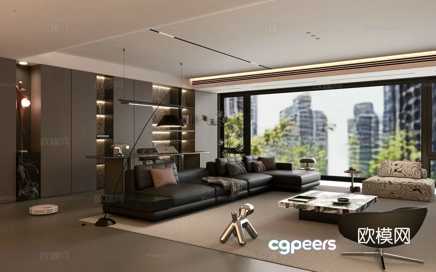 Modern Living Room 3D Model – 5750 – VRAY Render