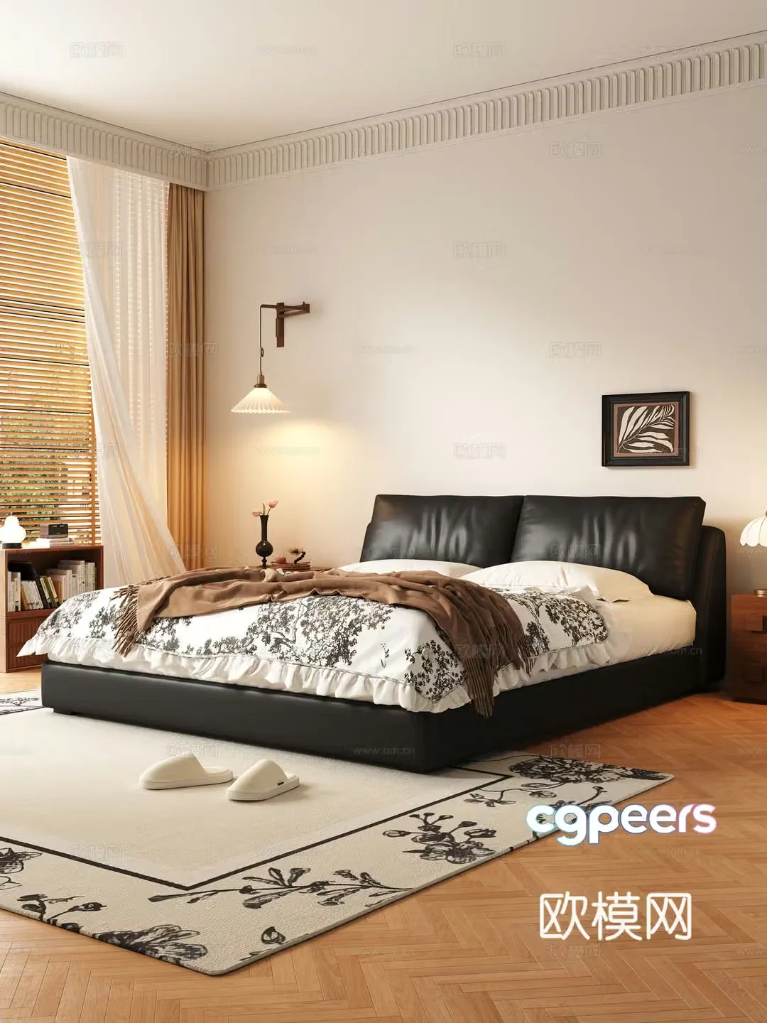 Middle-aged bedroom 3d model