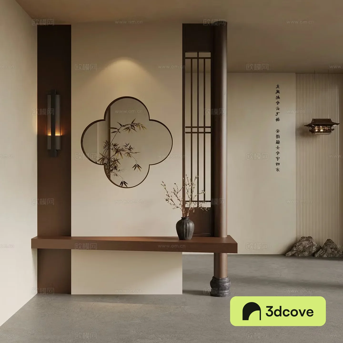 New Chinese style entrance Song family entrance