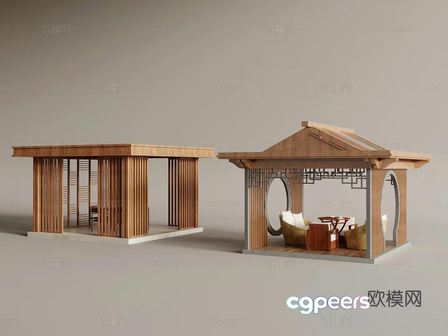 Pavilion New Chinese style pavilion Pavilion 3D model