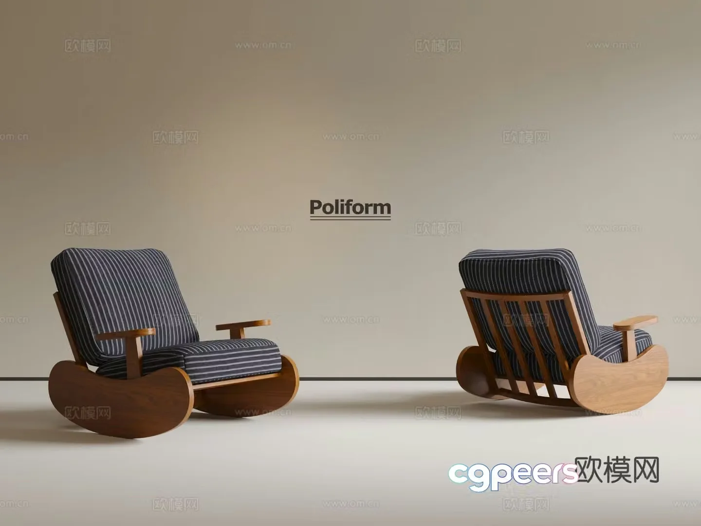 Medieval style chair leisure chair 3d model