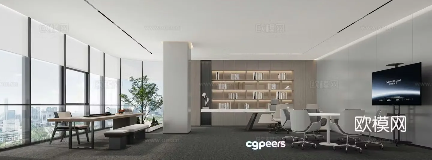 Modern manager office 3d model