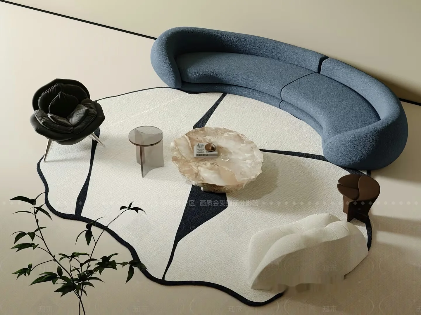 Modern Living Room 3D Model – 1789 – CORONA Render