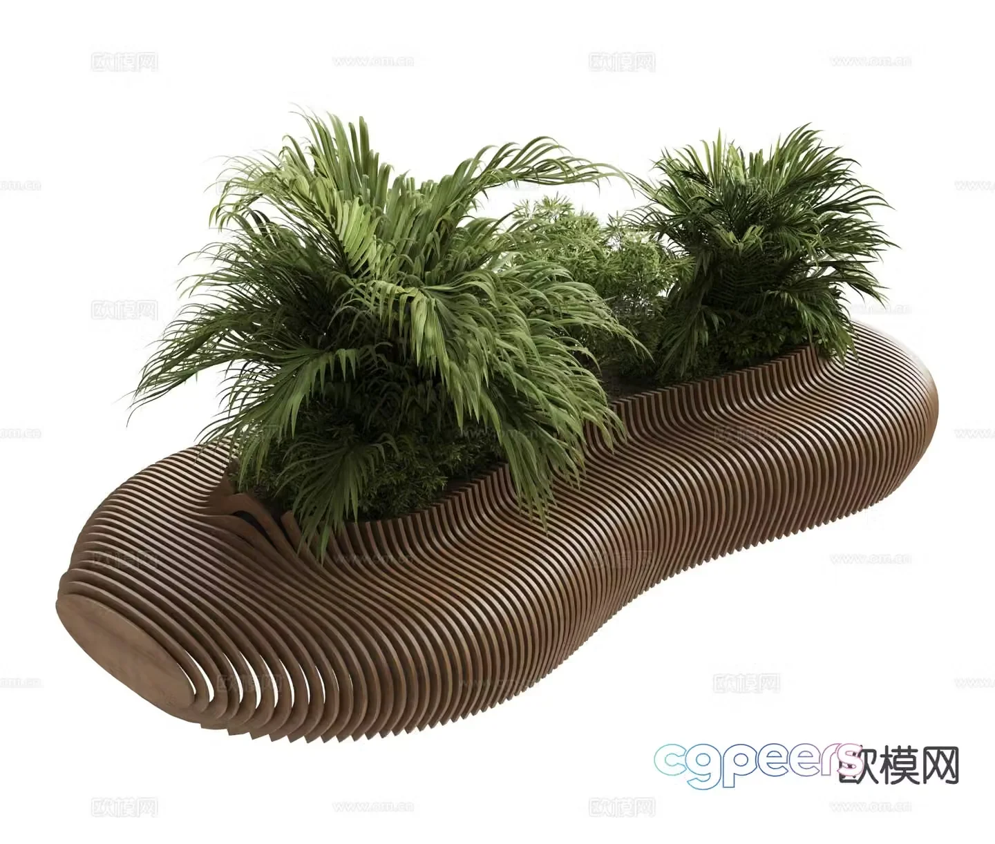 Modern outdoor seats Landscape seat 3d model
