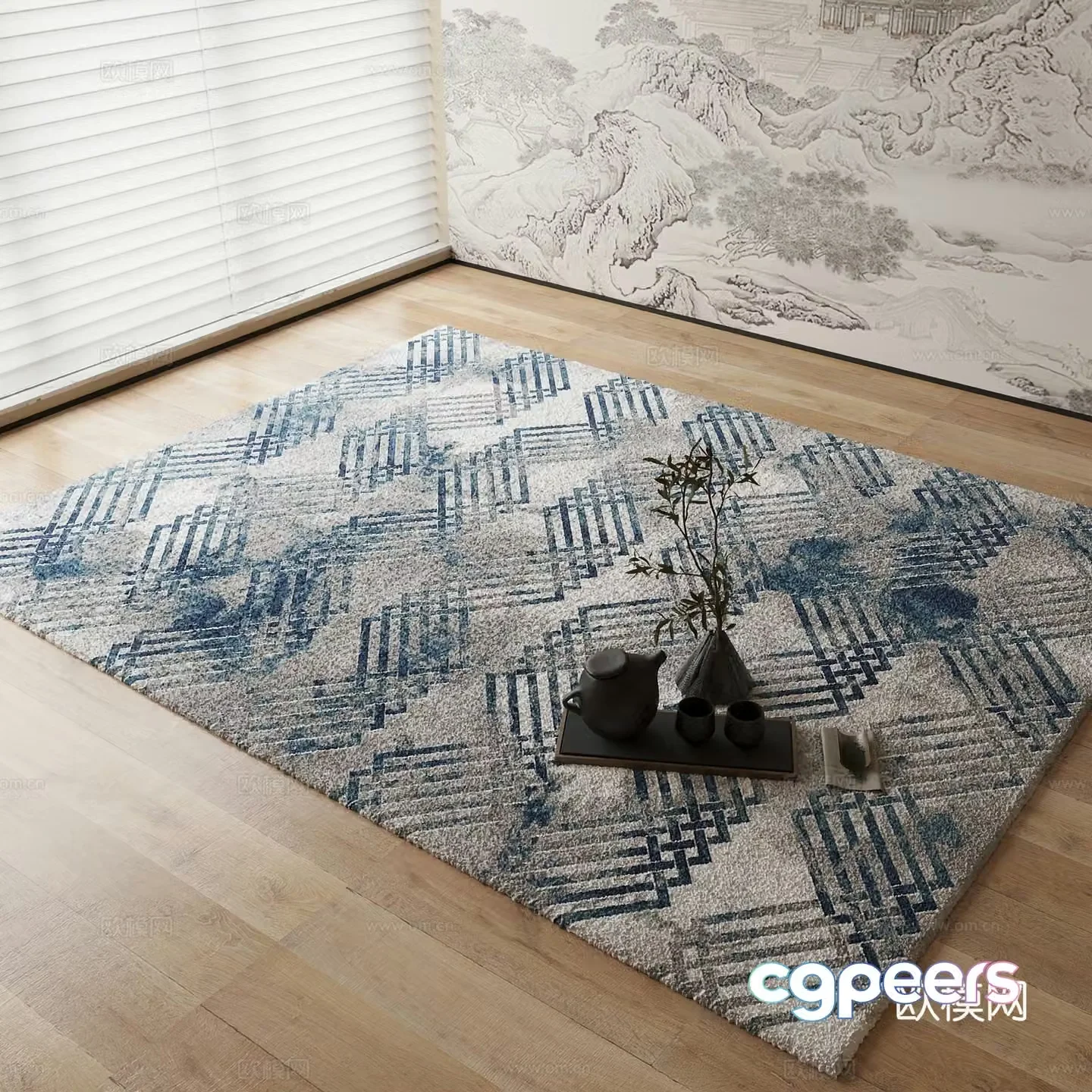 New Chinese carpet 3D model