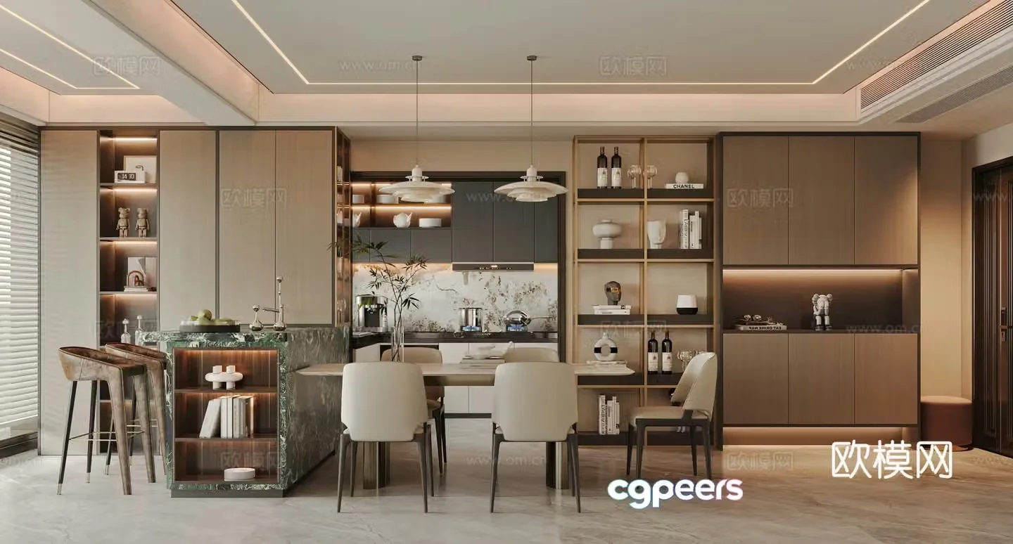 Modern restaurant 3d model